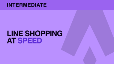 Line shopping at speed — the 3-screen routine