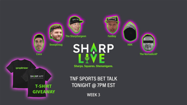 Sharp TNF Watch Party - Tonight @ 7PM EST (9/21/23)